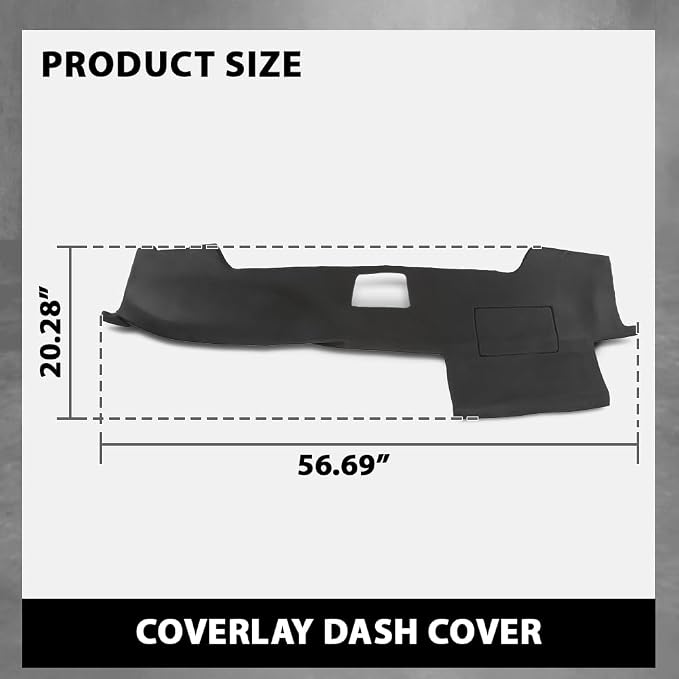 G-PLUS TPE Dash Cover Bezel Compatible with Toyota 4Runner 2003 2004 2005 2006 2007 2008 2009 11308SBLK Dashboard