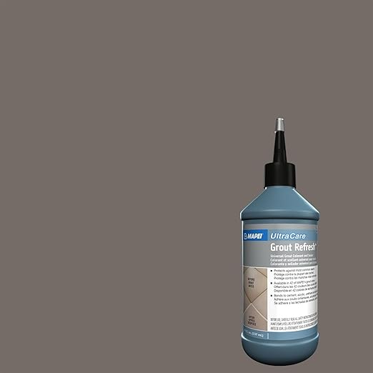 MAPEI UltraCare Grout Refresh, Universal Grout Colorant & Sealer, 8 oz Bottle – Easy Grout Restoration & Protection, 5009 Gray