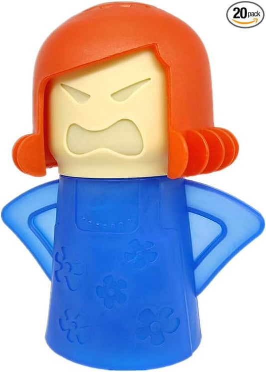 Asltw Angry Mom Microwave Oven Steam Cleaner, Clever Mama Microwave Cleaner, the Fun and Easy Way to Steam Clean Your Microwave, Cut Cleaning Time by Half (Blue)