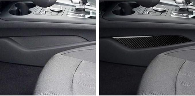 Real Carbon Fiber Trim for Audi Accessories | for B9 A4 S4 A5 S5 2020-2025 / RS5 2021-2025 Center Console Gear Shifter Side Strip Interior Thick Overlay Decal