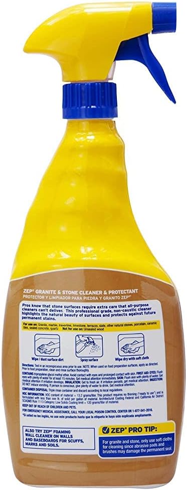 Zep Granite and Stone Cleaner and Protectant - 32 oz (Case of 4) ZUCSPP - Specialized Professional Grade Formula Cleans and Protects Stone