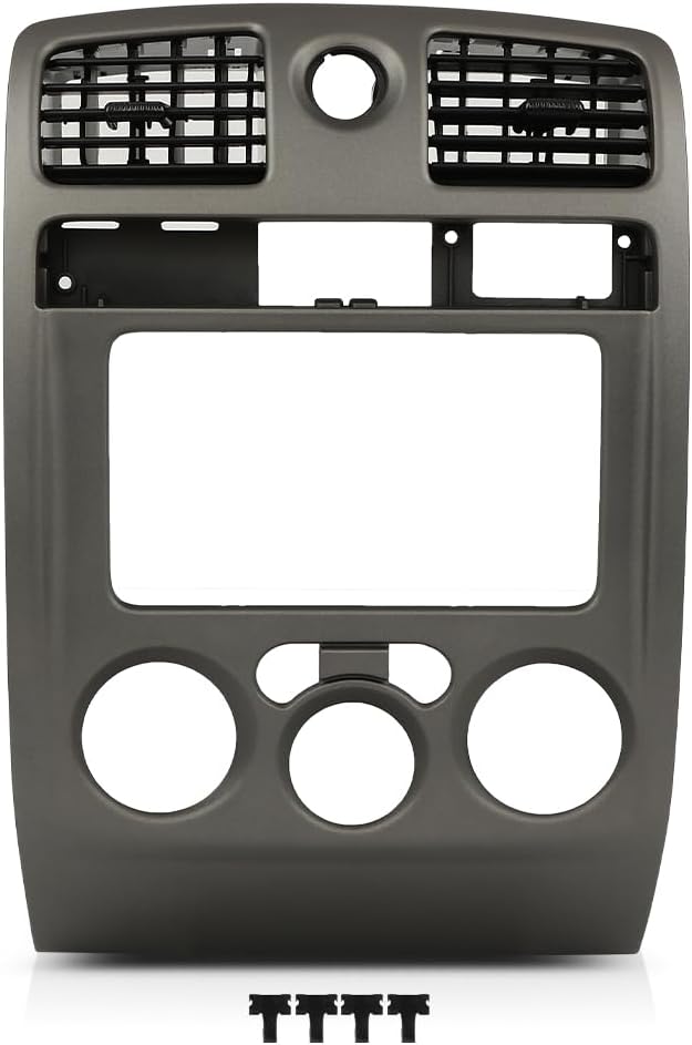 PIT66 Radio Dash Bezel Trim Panel Fit Chevy Colorado GMC Canyon 2004-2012 | Radio Dash Bezel Trim Panel Compatible with Chevy Colorado GMC Canyon 2004-2012 Gray Dashboard Cover