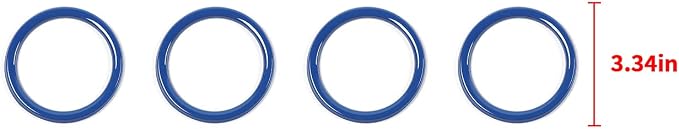 JeCar Interior Trim Kit Dashboard Air Conditioner Vent Ring Interior Accessories Compatible with Jeep Wrangler 2018-2023 JL & 2020-2023 Gladiator JT, Blue