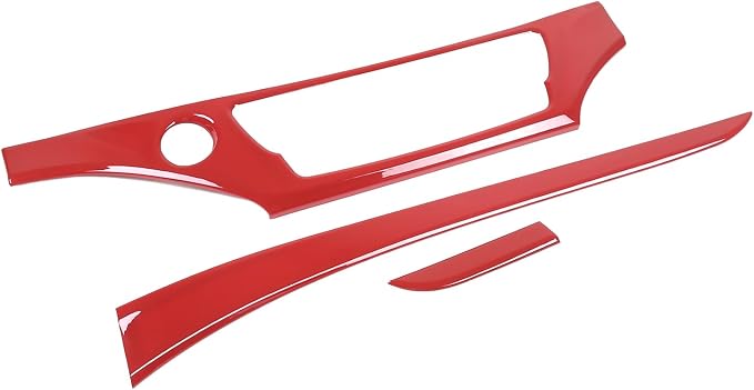 Center Console Dashboard Panel Strip Trim for Honda Pilot 2016-2022 Interior Decorative Cover Protector Accessories Anti Scratch ABS Material (Sport Red)