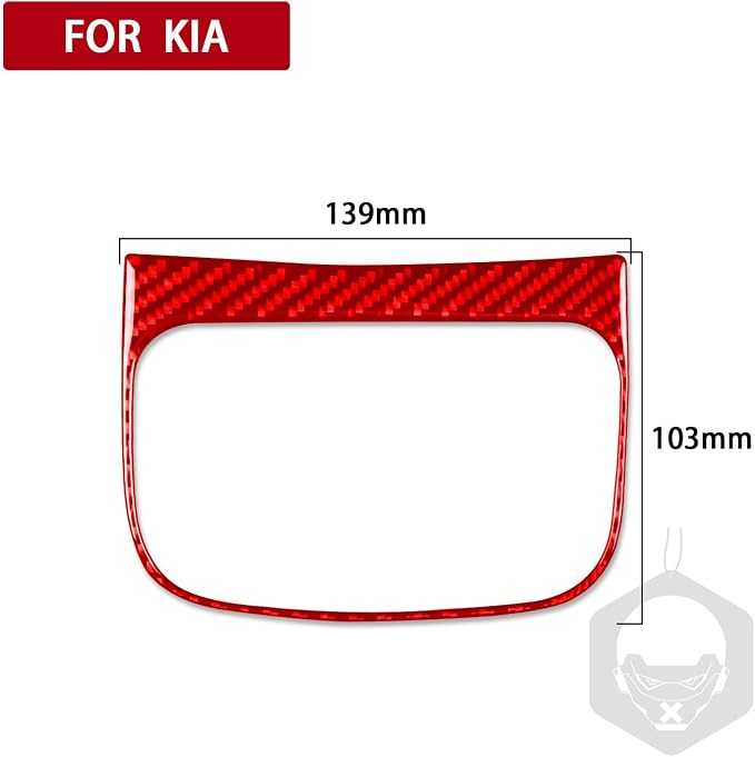 Red Real Carbon Fiber Trim for KIA Forte K3 Accessories | for 2019 2020 2021 2022 2023 2024 Rear Seat A/C Air Outlet Wind Vent Panel Sticker Interior Thick Overlay Decal