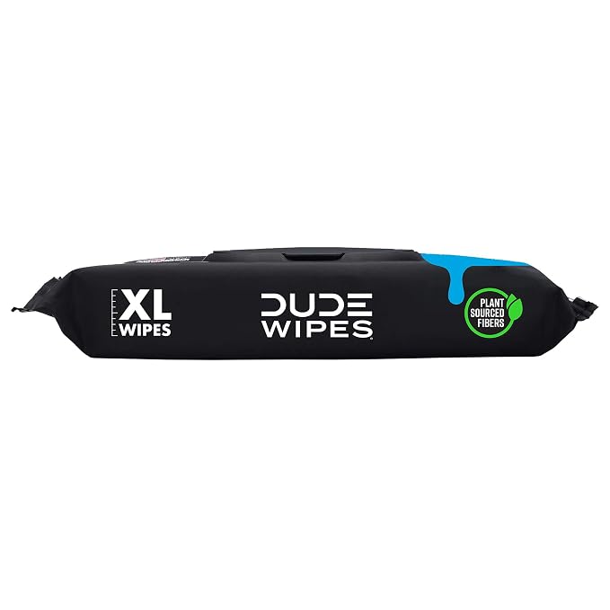 DUDE Wipes Poopsicle Flushable Wipes - Ice Pop Scented Extra-Large Adult Wet Wipes - 3 Pack (144 Count) - Infused with Vitamin E and Aloe - Septic and Sewer Safe