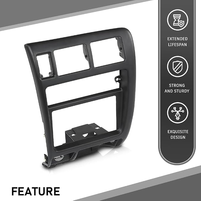 G-PLUS Center Dash Climate Control Radio Bezel Trim | Compatible with Toyota Tacoma 1998-2004 Black Dashboard Panel