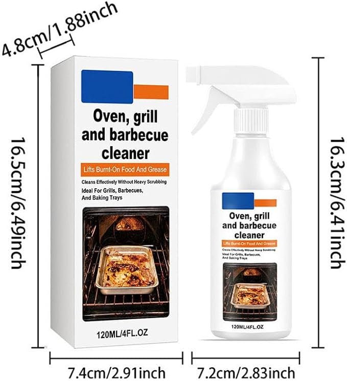 Oven Cleaner Spray,Heavy Duty Oven Rack & Grill Cleaner,All Purpose Kitchens Heavy Oil Cleaning Agent for Kitchen Appliances,BBQ Grill Cleaners for Microwave, Air fryer, Ovens, Grills