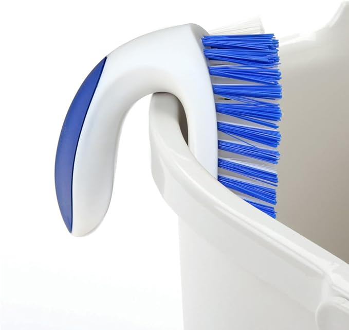 CELOX Stiff Bristle Brush for Cleaning, Hard Bristle Brush for Carpet Cleaning, Blue