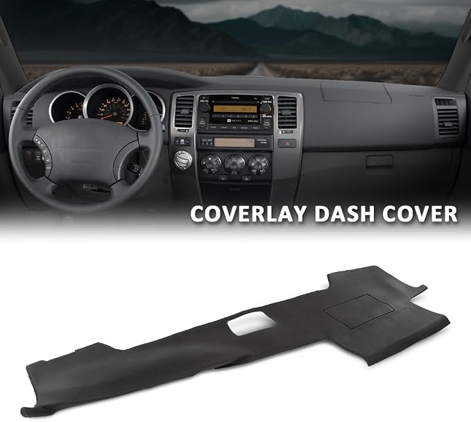 G-PLUS TPE Dash Cover Bezel Compatible with Toyota 4Runner 2003 2004 2005 2006 2007 2008 2009 11308SBLK Dashboard