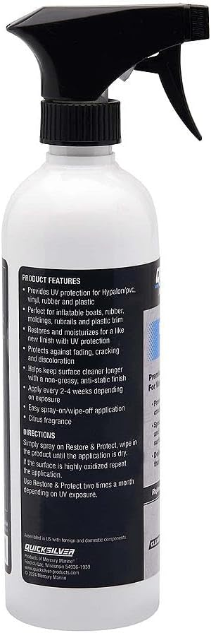 Quicksilver Restore & Protect UV/Sunblock for Vinyl, Plastic, Leather and Rubber - 16 oz.
