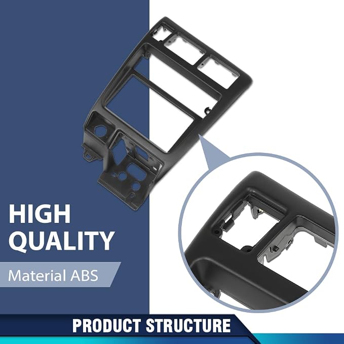 PIT66 Center Radio Dash Bezel Compatible with Toyota Tacoma 1998-2004 | Climate Control Dashboard Cover, Instrument Panel, Black, Interior Accessory, Easy Installation, Fit Toyota Tacoma 1998-2004