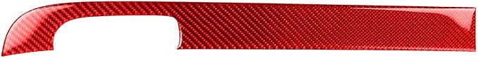 Glove Box Handle Decals Fit for Dodge Charger/Chrysler 300 2011-2023 | Real Carbon Fiber | Accessories | Trim Passenger Side Storage Box Glove Box Panel | Thick Overlay | Self-adhesive | Red