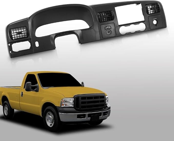 Suitable for Black Dash Bezel Dashboard Trim Panel for Ford F250 F350 Super Duty (2005-2007) - Durable Surround Cover