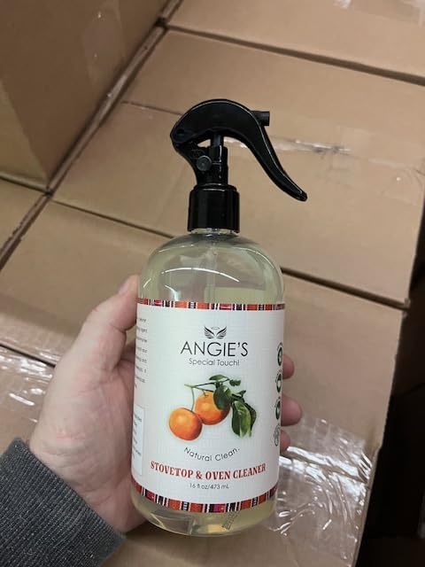 Angie's Special Touch Natural Clean Stovetop & Oven Cleaner, 100% Natural, No Harsh Chemicals, 16 fl oz