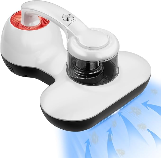 Hersven Mattress Vacuum Cleaner, Handheld UV Bed Vacuum Cleaner 16KPa & 12800 Vibrations Per/Min Upgraded Effectively Clean Up Bed, Pillows, Cloth Sofas, Carpets and Ther Fabric Surfaces