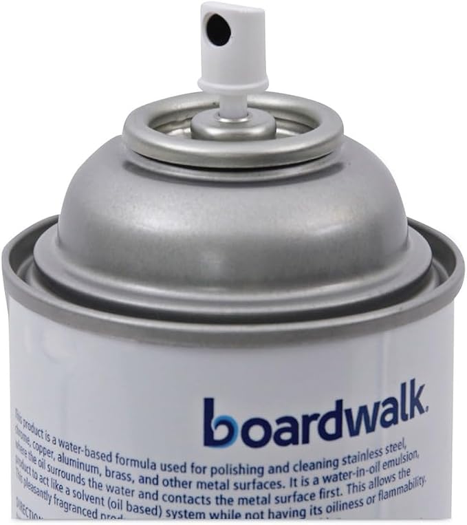 Boardwalk 347ACT Stainless Steel Cleaner & Polish, Lemon, 18oz Aerosol (Case of 12)
