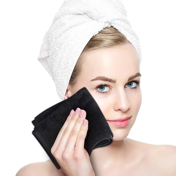 SINLAND Absorbent Coral Velvet Washcloth Ultra Soft Microfiber Face Towels 12 x 12 inch Multi-Purpose Face Cloths for Household and Sport