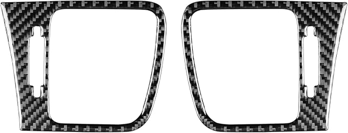 JKYUKU Real Carbon Fiber for Subaru Accessories Dashboard Both Sides Air | for Legacy/Outback 2005-2009, Black Dashboard Both Sides Air Condition Vent Sticker, Easy Installation/Removal