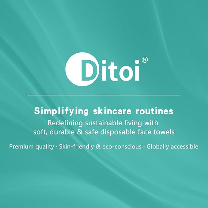 Ditoi Face Towels XXL, Ultra‑Soft Disposable Facial Towels | 10"×12" Thick Face Cloths for All Skin Types, Lint-free Dry Wipes for Skincare, Makeup Removal and Cleansing,300 Count