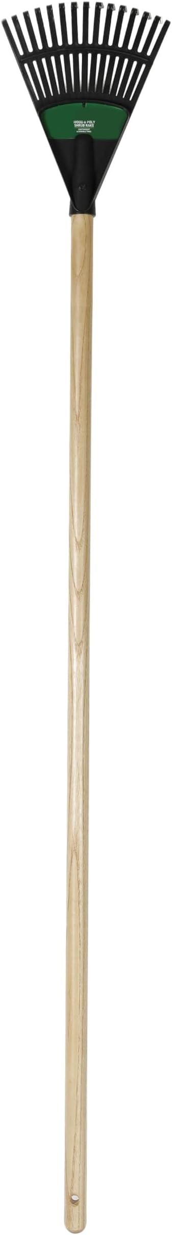 8-inch Wood and Poly Shrub Leaf Rake