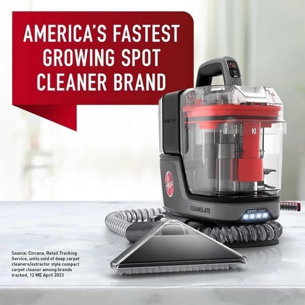 Hoover ONEPWR CleanSlate Cordless Portable Carpet + Upholstery Spot Cleaner | Powerful Suction, Versatile Tools, Car and Auto Detailer, Pair with Hoover Spot & Upholstery Cleaner Solution