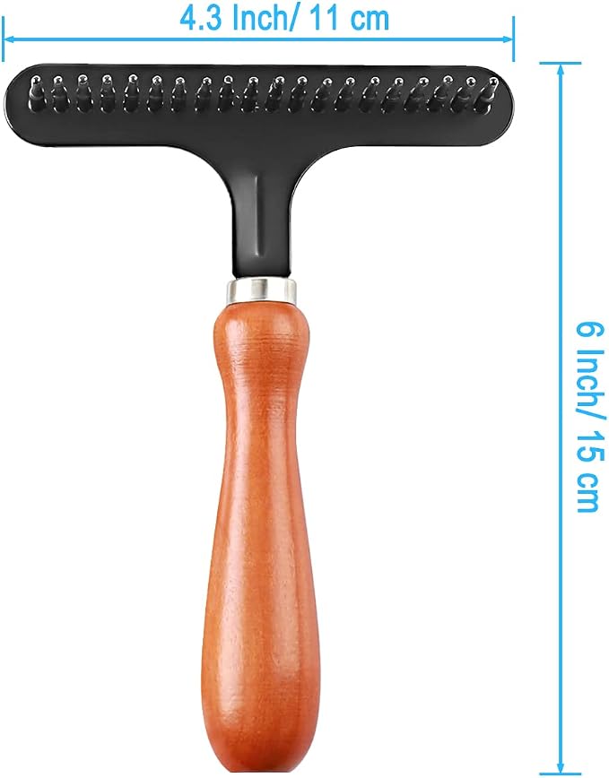 Carpet Rake for Restoration - Shag Rug Groomer and Hair Cleaner Suitable for Carpets (4.3 Inch Width, 1 Piece)