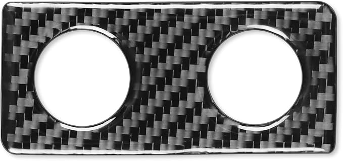 Real Carbon Fiber Trim for Infiniti Accessories | for G35 G37 X S 2007 2008 2009 2010 Center Console Seat Heating Button Cover Interior Thick Overlay Decal