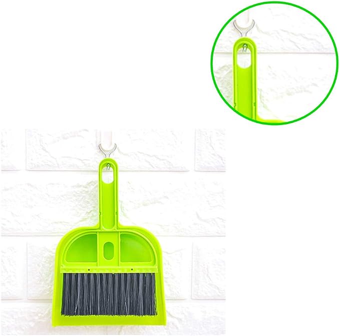 Mini Dustpan and Broom Set 1 Pcs Dustpan Brush Set Portable Plastic Brush Set (Blue) Used for Tool Brush Keyboard Home Kitchen Sweeper Table Desk Office