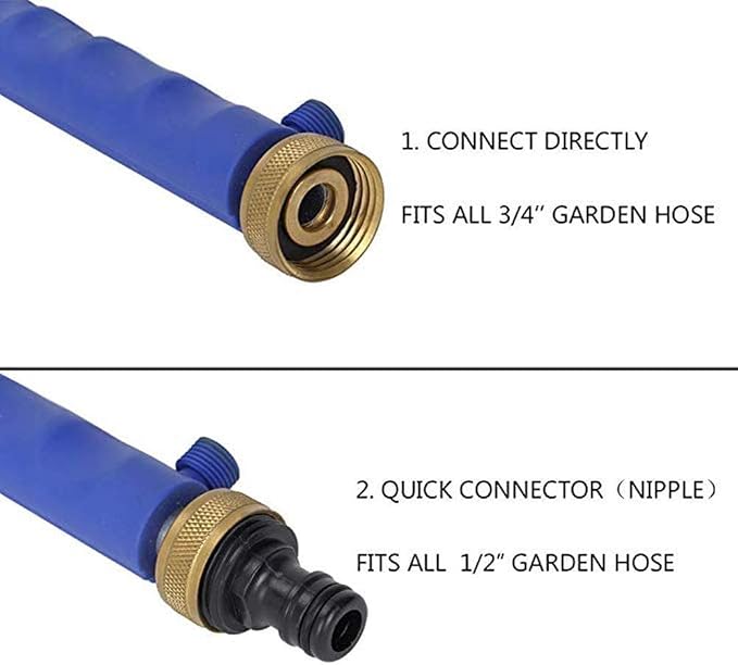 High Pressure Power Washer Attachment Hose Nozzle Wand Lance | Hydro Jet Water Hose Nozzle, ,Watering Sprayer Cleaning Tool, Wand Lance for Gutter Patio Car Pet Window Glass Blue