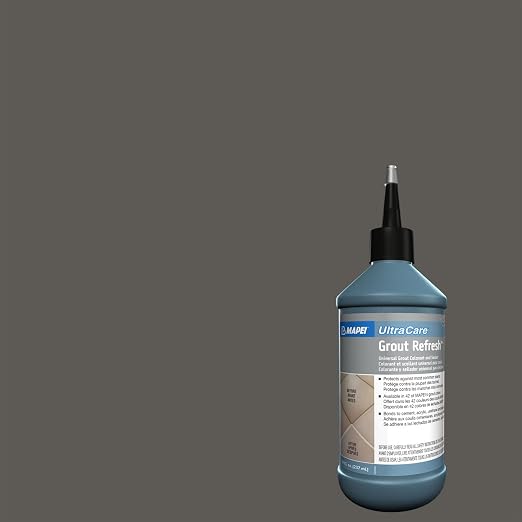 MAPEI UltraCare Grout Refresh, Universal Grout Colorant & Sealer, 8 oz Bottle – Easy Grout Restoration & Protection, 5047 Charcoal