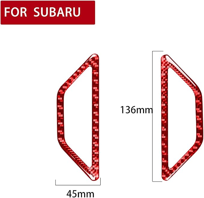 Red Real Soft Carbon Fiber Trim Stickers Dashboard Side Vent Panel Frame Decals Car Accessories Compatible with Subaru BRZ/Scion FR-S/Toyota 86 2016 2017 2018 2019 2020