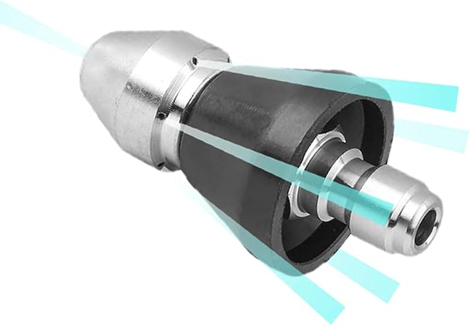MIZORLIE Pressure Washer Sewer Jetter Nozzle with Stainless Steel | Durable Design Sewer Jet Nozzle,Pressure Drain Jetter Hose Nozzle,3/8'' Quickly Connector, 5000 PSI Orifice 6.5