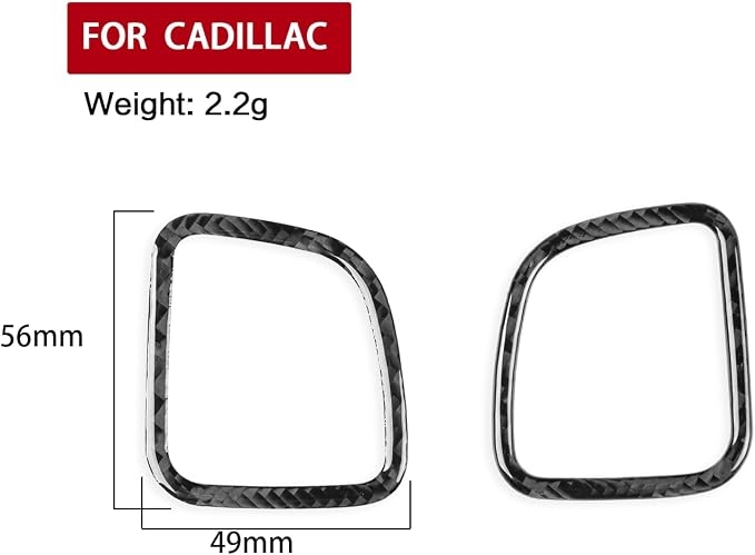 Real Carbon Fiber Trim for Cadillac CTS Accessories | for 2008 2009 2010 2011 2012 2013 Dashboard Air Vent Sticker Interior Thick Overlay Decal
