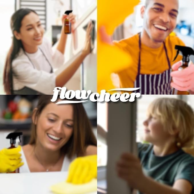 flowcheer Multi Surface Cleaner Refills - 6 Pack All Purpose Cleaning Refill Tablet-Makes 96 fl oz Bottles of Spray Cleaner for Household&Kitchen Cleaning (Lemon-6pc)