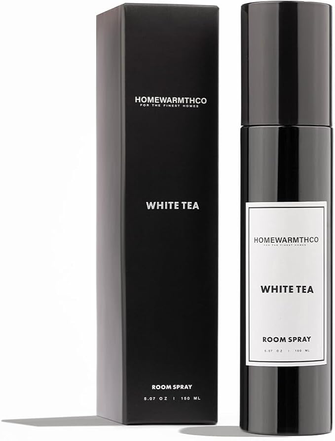 White Tea Room Spray – 5.07 oz Scented Air Freshener Spray for Home, Office, Kitchen & Bathroom Odor Eliminator Long-Lasting Linen Spray for Bedding, Pillows & Fabrics – Essential Oil Spray