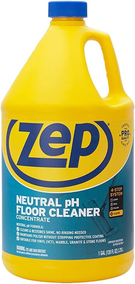 Zep Neutral PH Industrial Floor Cleaner - 1 Gallon - ZUNEUT128 - Concentrated Pro Trusted All-Purpose Floor Cleaner (Pack of 2)