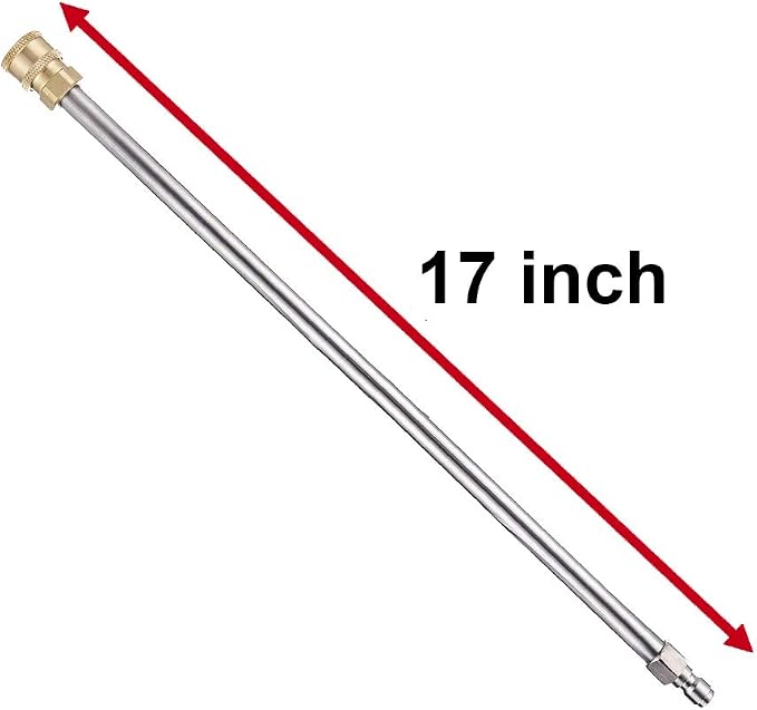 RIDGE WASHER Pressure Washer Extension Wand, 17 Inch, Stainless Steel | 1/4 Inch Quick Connect, Power Washer Lance, 2 Pack