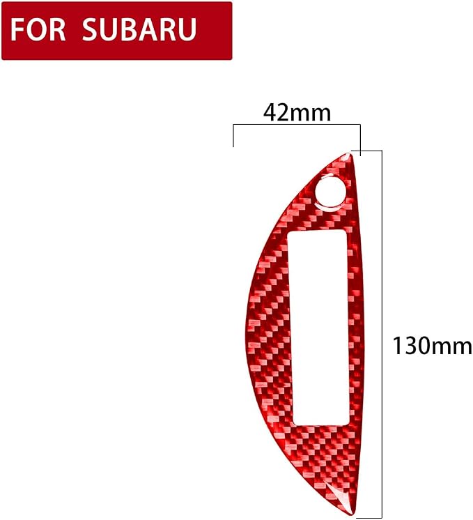 Red Gear Shift Box Panel Trim Stickers Compatible with Subaru BRZ/Scion FR-S/Toyota 86 2016 2017 2018 2019 2020 Car Interior Real Carbon Fiber Decals Accessories