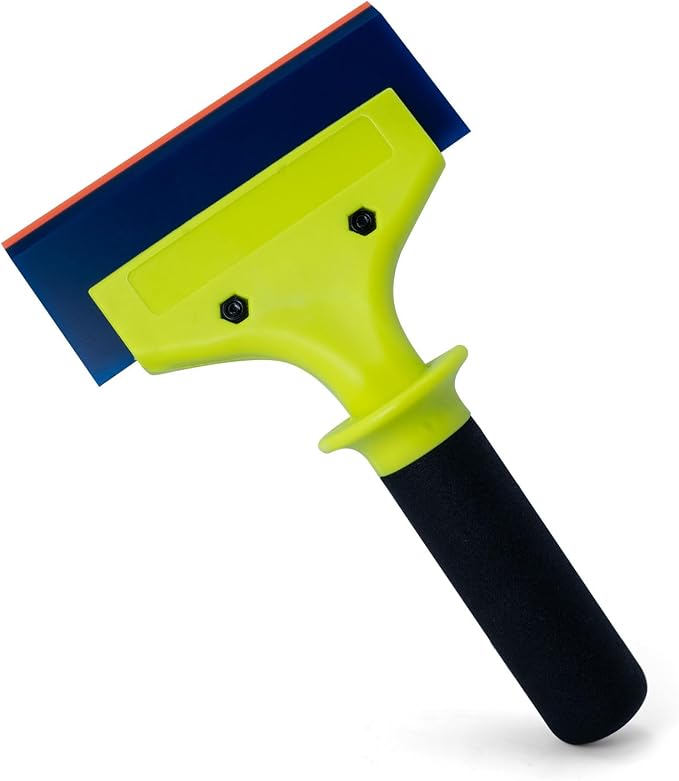 NEWISHTOOL 2 Pack Rubber Squeegee with Nylon Handle for Water Removal, Glass Cleaning, PPF Installing and Window Film Application (5-Inch Blade with Short Handle)