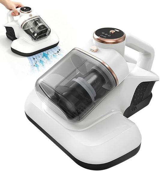 Cordless Mattress Vacuum Cleaner, 10Kpa Handheld Bed Vacuum with 3 Speed Modes & LED Screen, HEPA Filter Fabric Cleaner for Dust, Pet Hair on Pillows, Sofas, Carpet