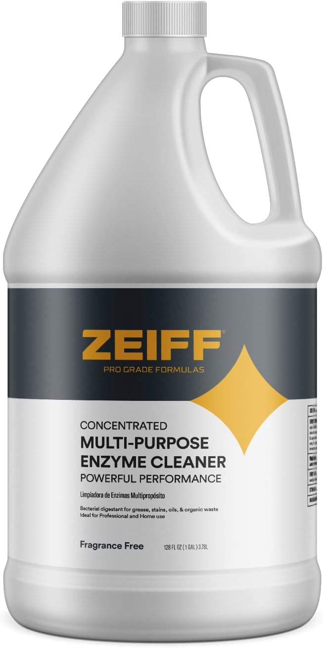 Zeiff Pro-Grade Multi-Purpose Probiotic Enzyme Cleaner - Powerful Cleaning & Odor Eliminating Formula For Professional & Home Surfaces - 1 Gallon - Fragrance Free