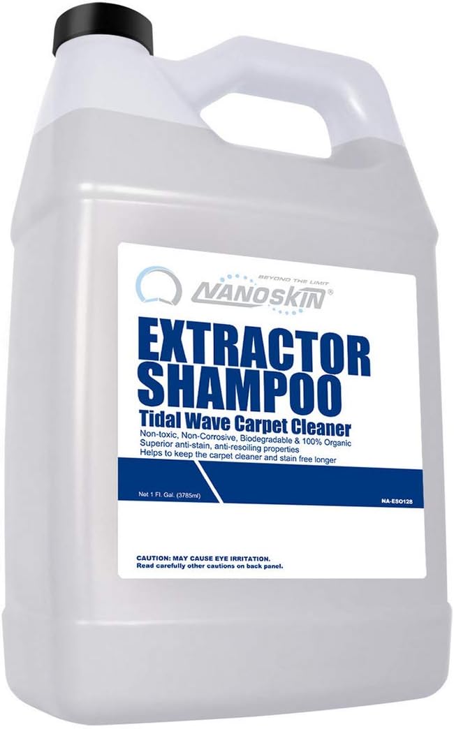 Nanoskin EXTRACTOR SHAMPOO Low Foaming Carpet Cleaner 1 Gallon - Machine Use Upholstery Cleaner, Stain Remover & Odor Eliminator on Rug Car Upholstery Carpets | For Automotive, Home, Office & More