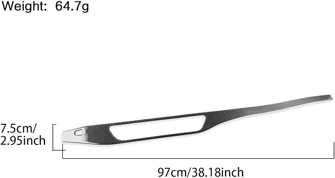 Real Carbon Fiber Trim for Audi Accessories | for B9 A4 S4 A5 S5 2017-2019 / RS5 2018 2019 Center Control Co-Pilot Side Panel Interior Thick Overlay Decal