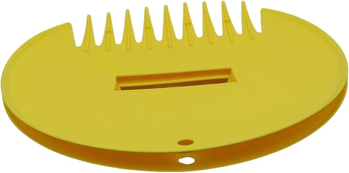 Leaf Grabbers Handheld Lightweight Multifunctional Gardening Tool Hand Rakes for Yard Lawn Debris, Round Yellow