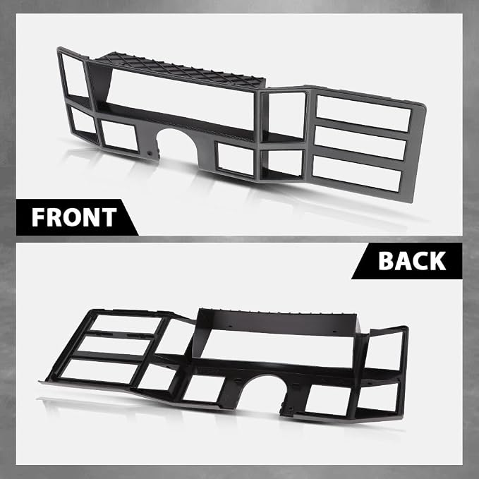 G-PLUS Dash Bezel Radio Surround Trim | Compatible with Jeep Cherokee XJ 1984-1996 with Hole Silver