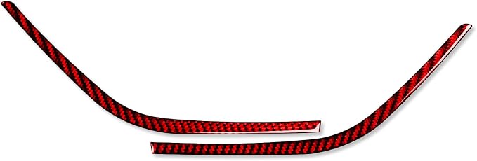 Red Real Carbon Fiber Trim for Nissan Rogue Accessories | for 2014 2015 2016 S SL SV Rear Tail Lamp Eyebrow Eyelid Strip Sticker Exterior Thick Overlay Decal