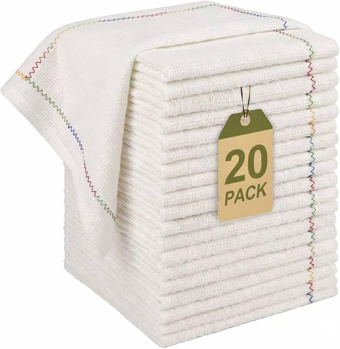 JOYMOOP Cleaning Cloths, Reusable Multi-Purpose Cleaning Rags, Highly Absorbent Kitchen Dish Towels, Quick Drying, Counters & Washing Dishes,11.8" x11.8" - 20pcs