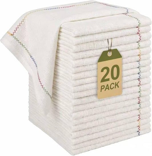 JOYMOOP Cleaning Cloths, Reusable Multi-Purpose Cleaning Rags, Highly Absorbent Kitchen Dish Towels, Quick Drying, Counters & Washing Dishes,11.8" x11.8" - 20pcs