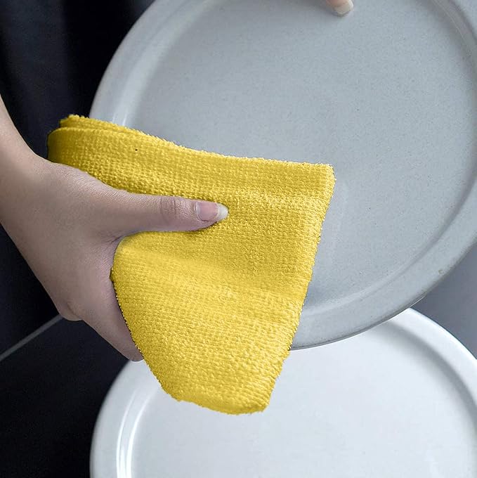 Avalon Towels Bar Towels (Pack of 60) Size 14x17 Inches – 100% Cotton, Absorbent and Reusable Cleaning Rags, Multipurpose Cleaning Towels, Terry Cloth Rags, Durable Shop Rags (Yellow)